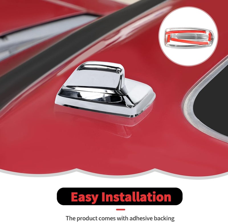 RT-TCZ Roof Antenna Cover Trim Decoration Exterior Accessories for Chevy Silverado/Suburban/Tahoe 2014-2018,for GMC Yukon/Sierra 2014-2018,for Cadillac Escalade 2014-2018 (Chrome) - Image 5